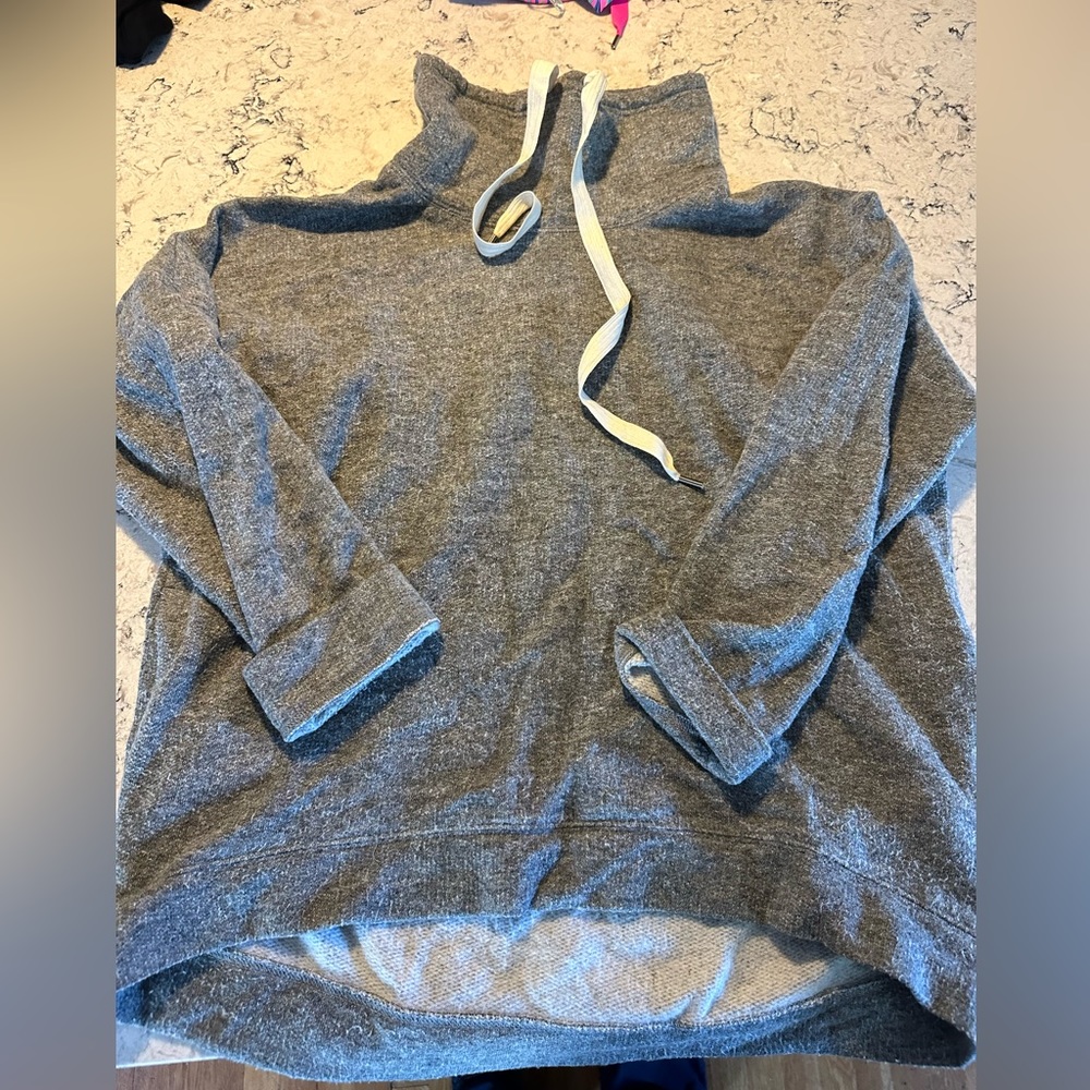 Cowl neck grey sweater